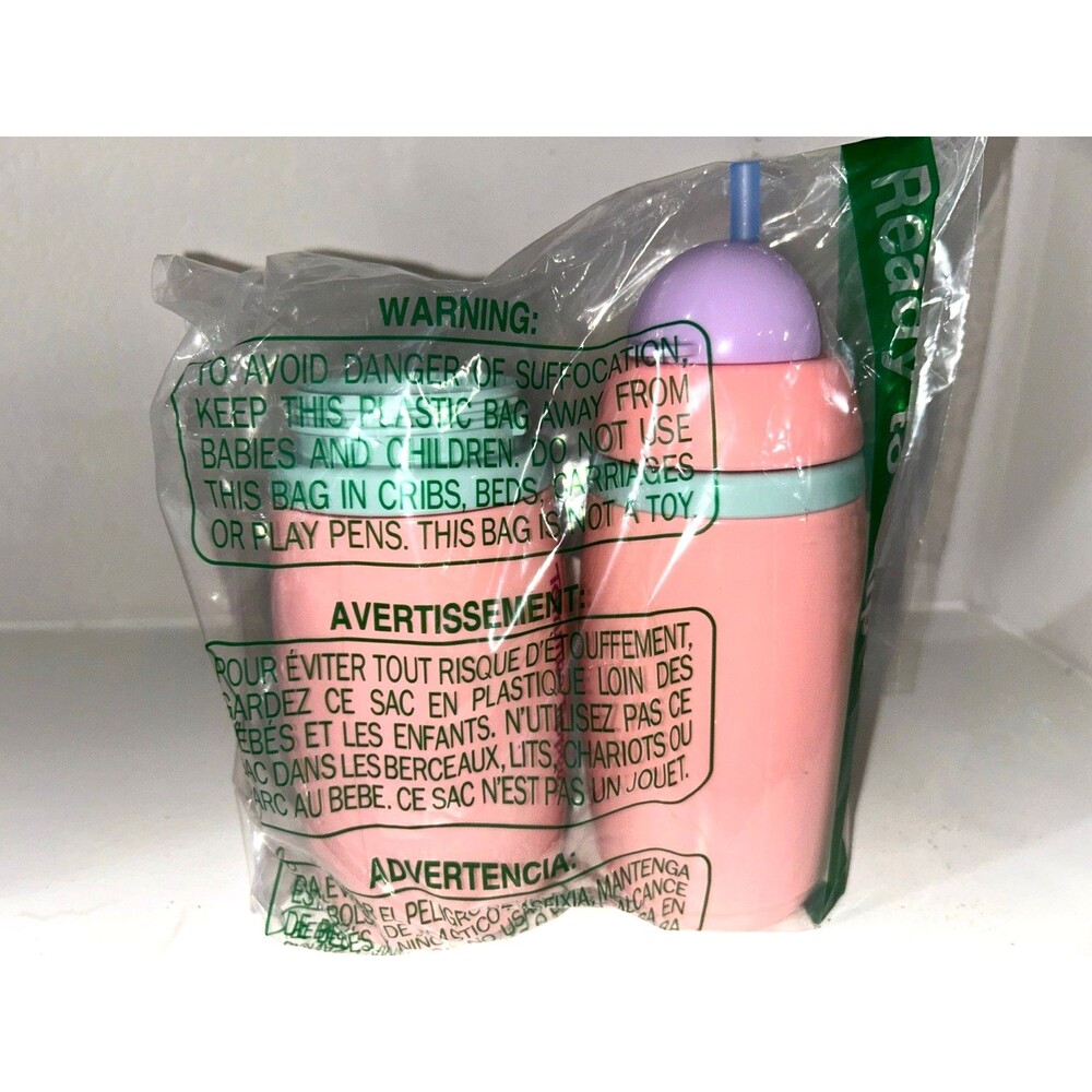 Tommee Tippee Active Straw Toddler Cups 9oz Pink Purple 2 Pack Missing Lid